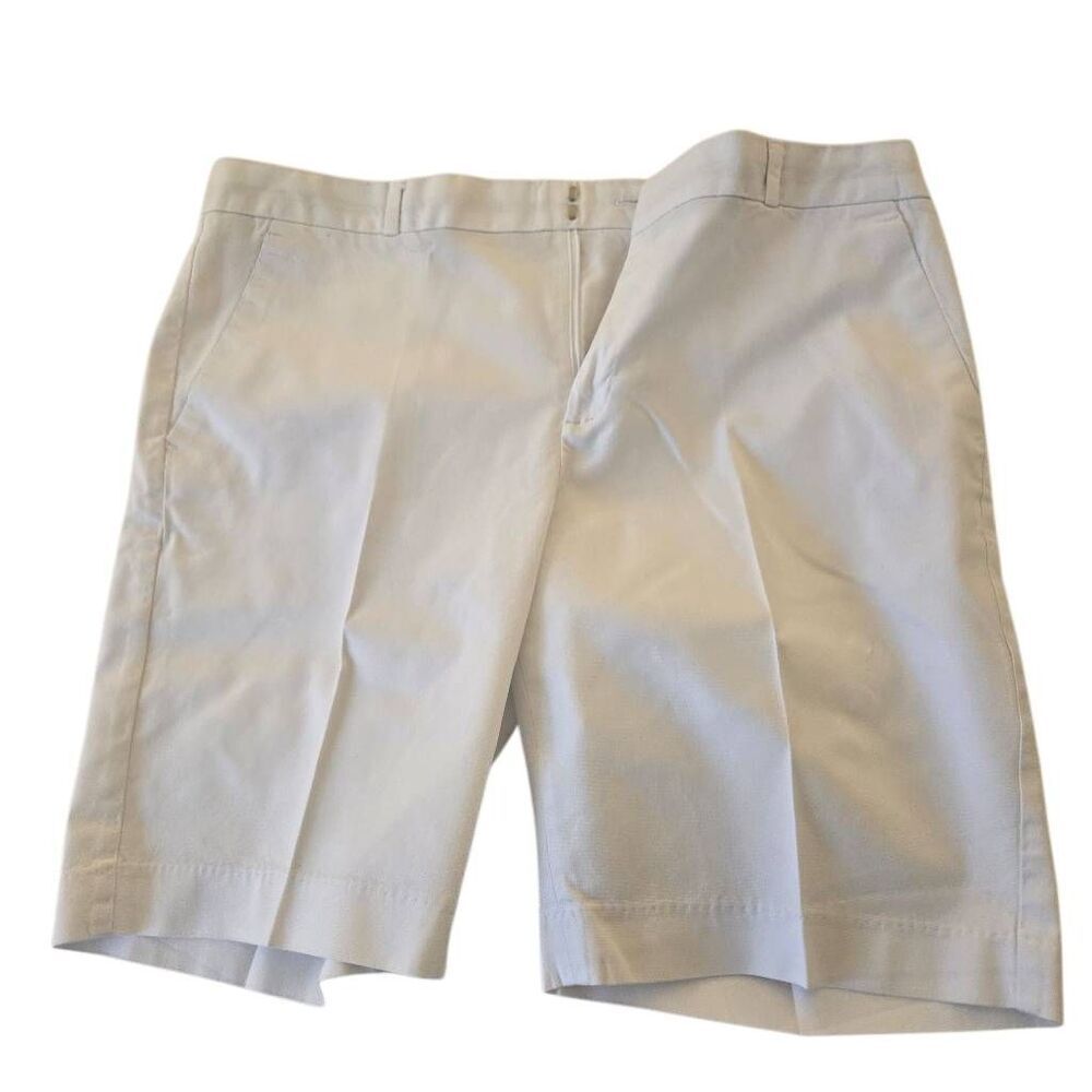 Banana Republic Womens Cotton Blend White Bermuda Shorts Size 14